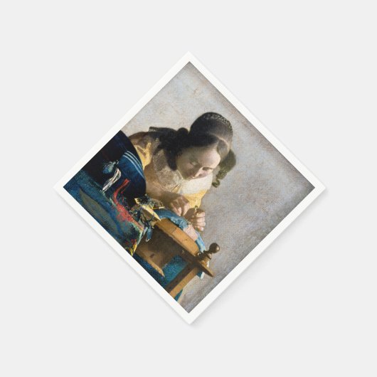 Johannes Vermeer - The Lacemaker Serviette (Ecke)
