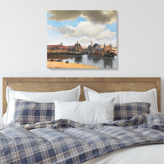 Johannes Vermeer, van Deft, View of Delft Leinwanddruck (Insitu (Schlafzimmer))