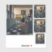 Johannes Vermeer, van Delft, The Music Lesson Aufkleber (Blatt)