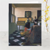 Johannes Vermeer, van Delft, The Music Lesson Karte (Gelbe Blume)