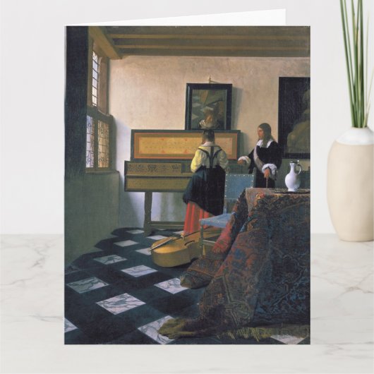 Johannes Vermeer, van Delft, The Music Lesson Karte (Vorderseite)