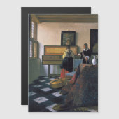 Johannes Vermeer, van Delft, The Music Lesson Magneteinladung (Vorne/Hinten)