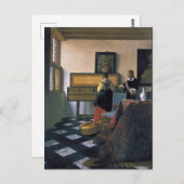 Johannes Vermeer, van Delft, The Music Lesson Postkarte (Vorne/Hinten)