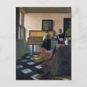 Johannes Vermeer, van Delft, The Music Lesson Postkarte (Vorderseite)