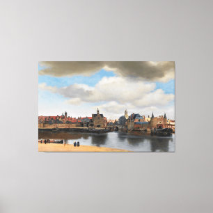 Johannes Vermeer / View on Delft / 1660-1 / Leinwanddruck
