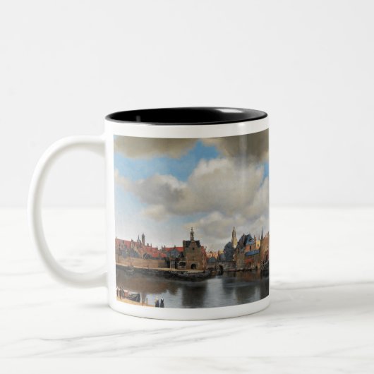 Johannes Vermeer View Zweifarbige Tasse (Links)
