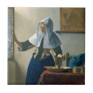 Johannes Vermeer Young Woman mit Wasserpitcher Fliese