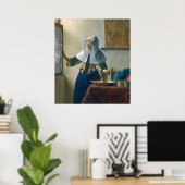 Johannes Vermeer Young Woman mit Wasserpitcher Poster (Heimbüro)