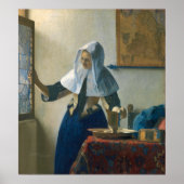 Johannes Vermeer Young Woman mit Wasserpitcher Poster (Vorne)