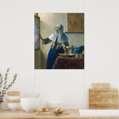 Johannes Vermeer Young Woman mit Wasserpitcher Poster (Küche)
