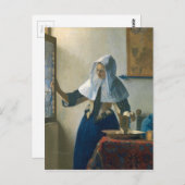 Johannes Vermeer Young Woman mit Wasserpitcher Postkarte (Vorne/Hinten)