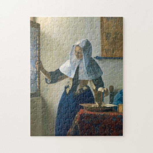 Johannes Vermeer Young Woman mit Wasserpitcher Puzzle (Vertikal)