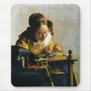 Johannes Vermeers das Lacemaker (circa 1670) Mousepad