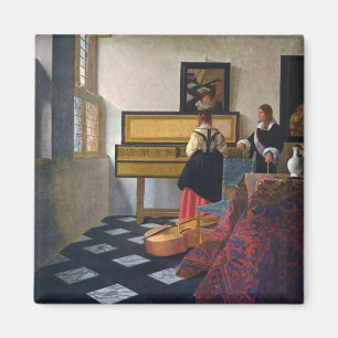 Johannes Vermeers Das Musikunterricht (circa1663) Magnet