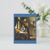 Johannes Vermeers Der Geograf (ca. 1669) Postkarte (Stehend Vorderseite)