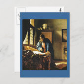 Johannes Vermeers Der Geograf (ca. 1669) Postkarte (Vorne/Hinten)