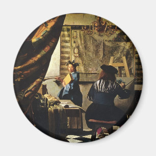 Johannes Vermeers Die Kunst des Malens um 1668 Magnet