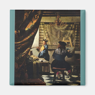 Johannes Vermeers Die Kunst des Malens um 1668 Magnet