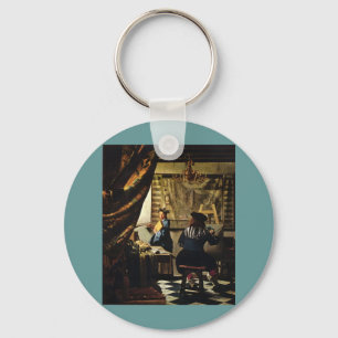 Johannes Vermeers Die Kunst des Malens um 1668 Schlüsselanhänger