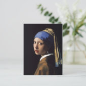 Johannes Vermeer's Girl mit Perlenerring Postkarte (Stehend Vorderseite)