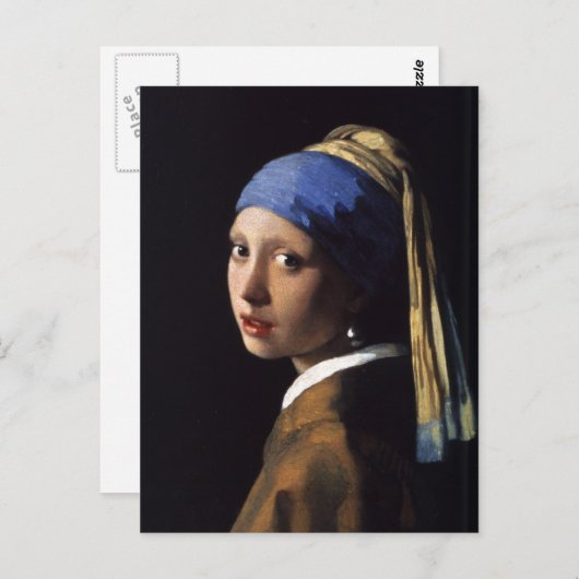 Johannes Vermeer's Girl mit Perlenerring Postkarte (Vorne/Hinten)