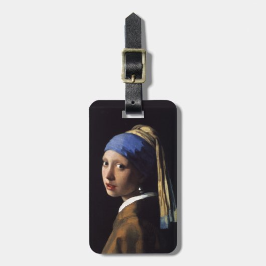 Johannes Vermeer's Girl mit Perlenohrring Gepäckanhänger (Vorderseite vertikal)