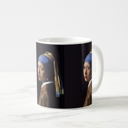 Johannes Vermeer's Girl mit Perlenohrring Kaffeetasse (VorderseiteRechts)