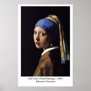 Johannes Vermeer's Girl mit Perlenohrring Poster