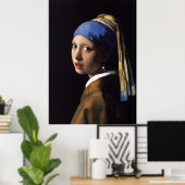 Johannes Vermeer's Girl mit Perlenohrring Poster (Heimbüro)