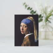 Johannes Vermeer's Girl mit Perlenohrring Postkarte (Stehend Vorderseite)