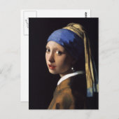 Johannes Vermeer's Girl mit Perlenohrring Postkarte (Vorne/Hinten)