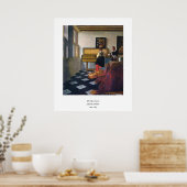Johannes Vermeers Musikunterricht (ca. 1663) Poster (Küche)