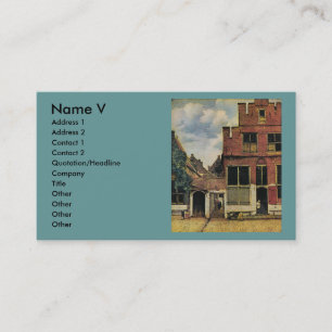 Johannes Vermeers Straße in Delft (um 1660) Visitenkarte
