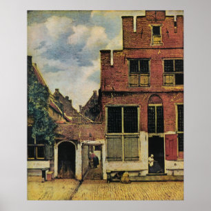 Johannes Vermeer's Street in Delft (ca. 1660) Poster