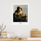 Johannes Vermeers The Lacemaker (ca. 1670) Poster (Küche)