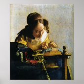 Johannes Vermeers The Lacemaker (ca. 1670) Poster (Vorne)