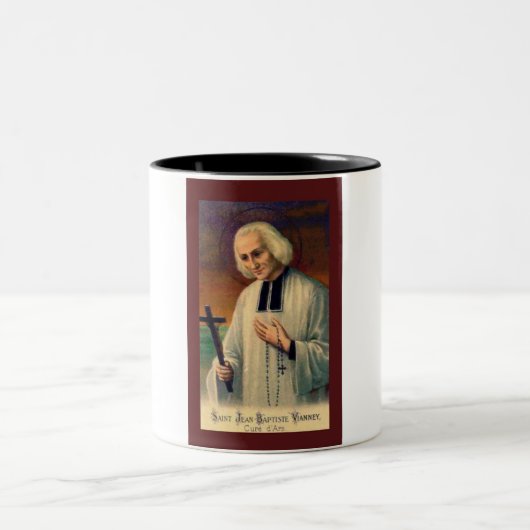 Johannes Vianney Zweifarbige Tasse (Mittel)