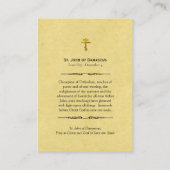 Johannes von Damaskus Orthodoxe Gebetskarte Platzkarte (Rückseite)