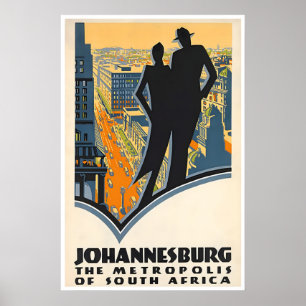 Johannesburg Kunst Südafrika Reiseplakat Stadt Poster