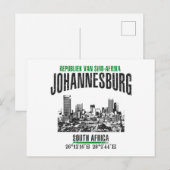 Johannesburg Postkarte (Vorne/Hinten)