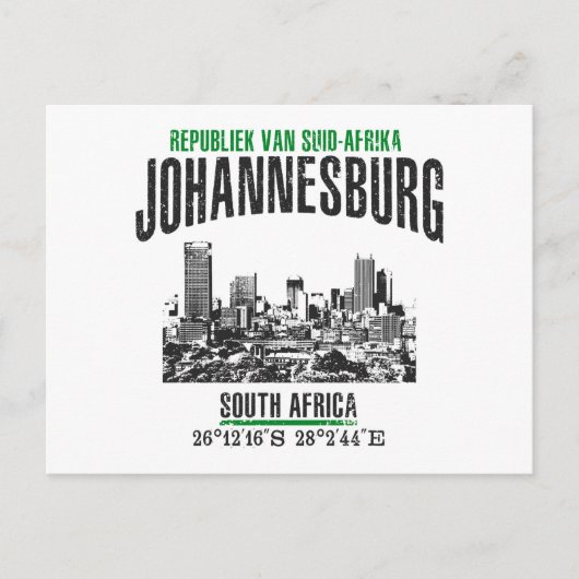 Johannesburg Postkarte (Vorderseite)