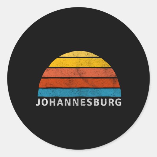Johannesburg Runder Aufkleber (Vorderseite)