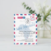 Johannesburg South Africa Airmail Save the Date Ankündigungspostkarte (Stehend Vorderseite)