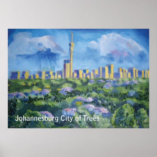 Johannesburg Stadt Bäume Poster (Vorne)