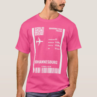 Johannesburg Südafrika Boarding Pass Airline Ti T-Shirt