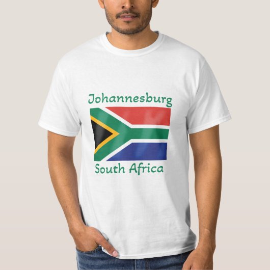 Johannesburg Südafrika Flag T - Shirt (Vorderseite)
