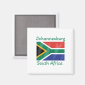 Johannesburg-Südafrika-Flagge Magnet (Vorderseite/Rückseite)