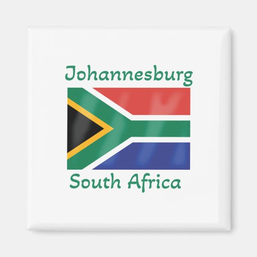 Johannesburg-Südafrika-Flagge Magnet (Vorne)