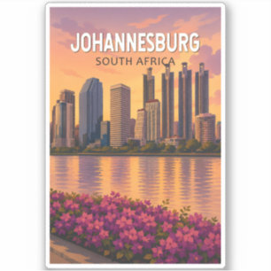 Johannesburg Südafrika Illustration Reise Kunst Aufkleber