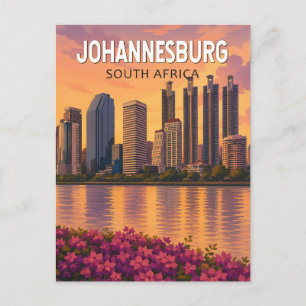 Johannesburg Südafrika Illustration Reise Kunst Postkarte